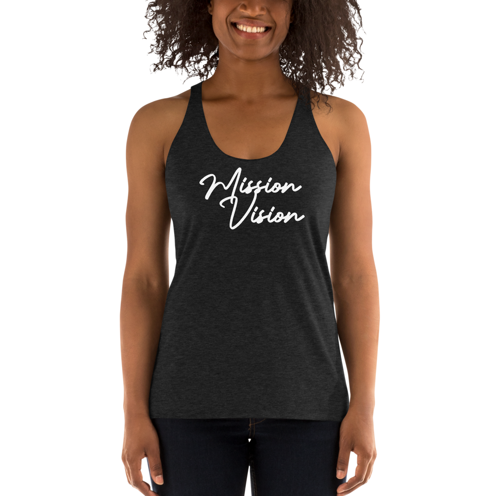 FALCON CHEER BLING BLACK MARBLE RACERBACK TANK