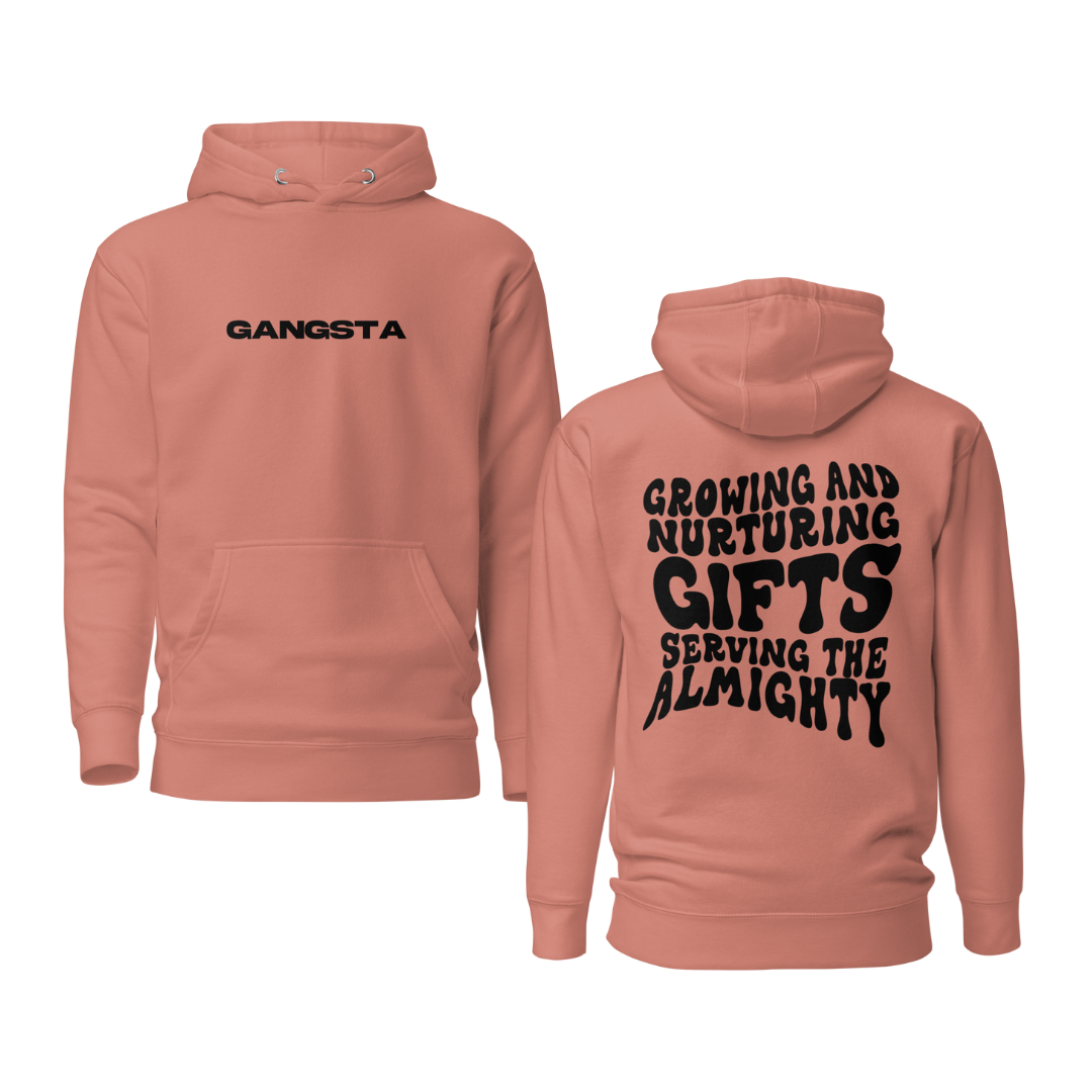 GANGSTA Unisex Hoodie- Dusty Rose