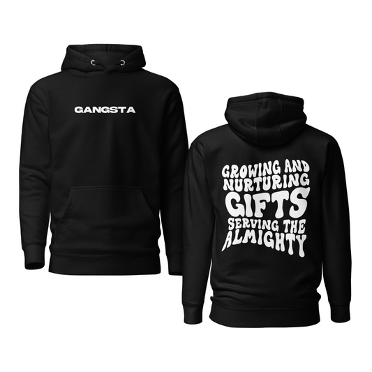 GANGSTA Unisex Hoodie- Black