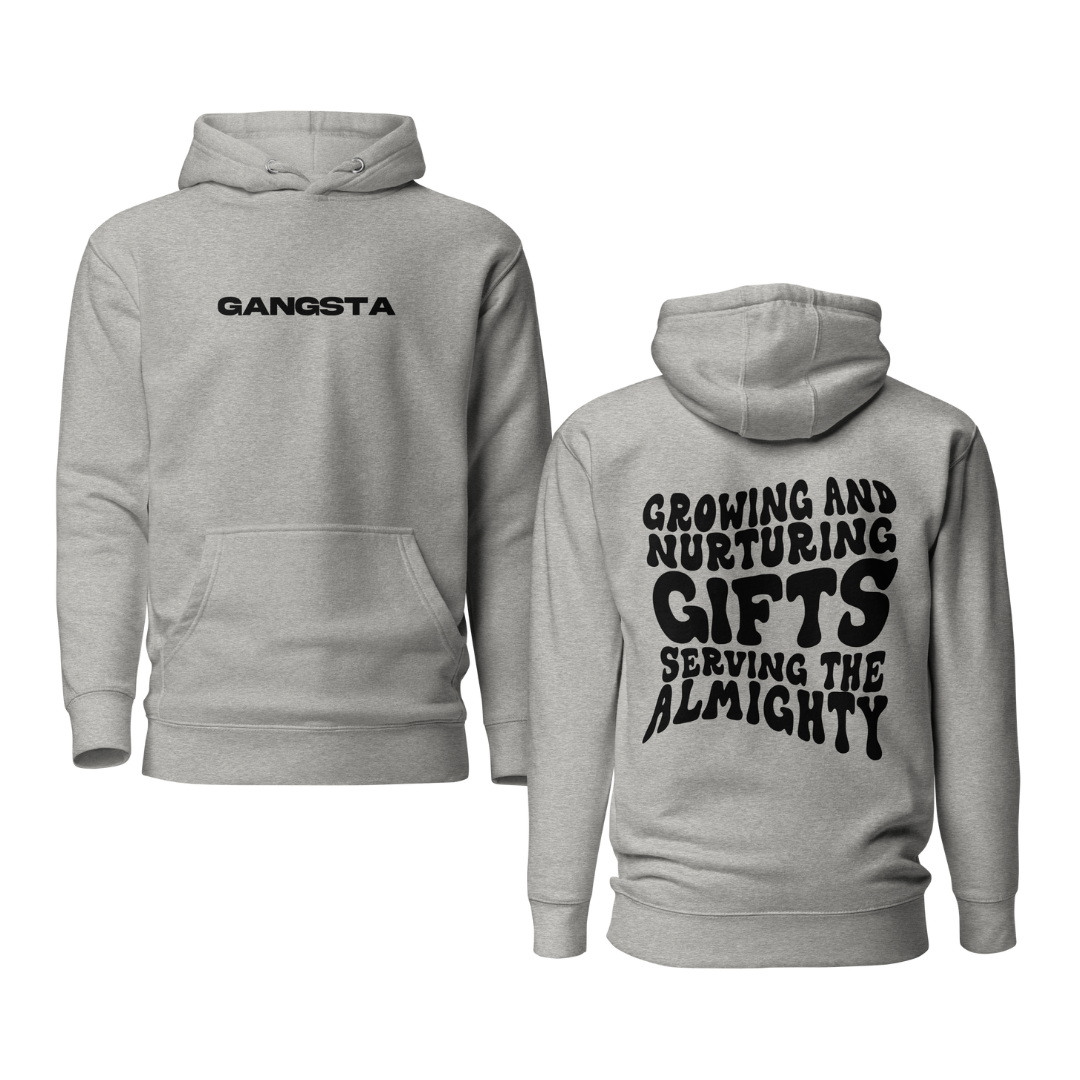 GANGSTA Unisex Hoodie- Carbon Grey