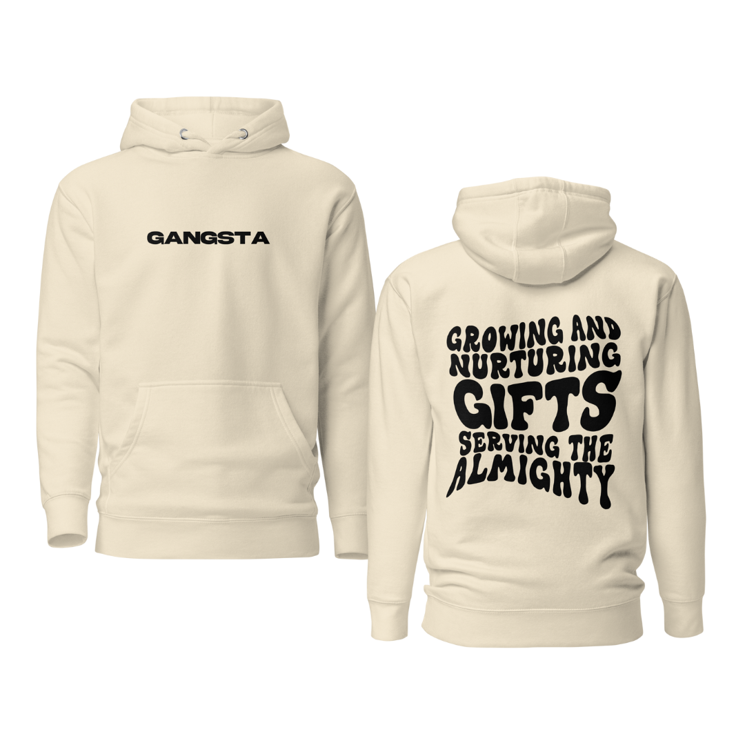 GANGSTA Unisex Hoodie- Bone