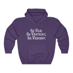 Be Real. Be Righteous. Be Relevant HOODIE (Purple, Unisex)